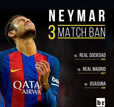 Официально: Неймар будет отсутствовать Национальное дерби